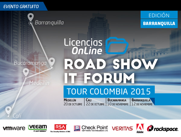Licencias OnLine Road Show IT Forum Tour Colombia 2015 llega a Medelln