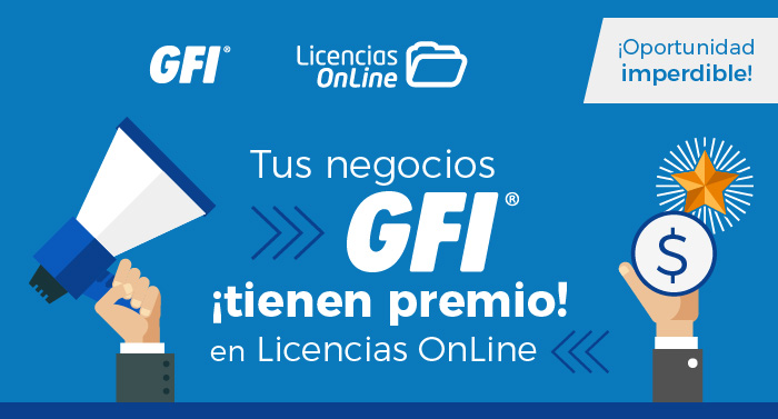 ¡Tus negocios GFI tienen premio en Licencias OnLine!
