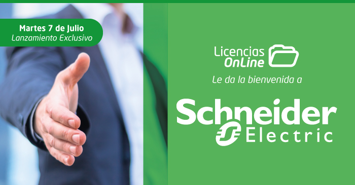 Bienvenido Schneider Electric a Licencias OnLine 